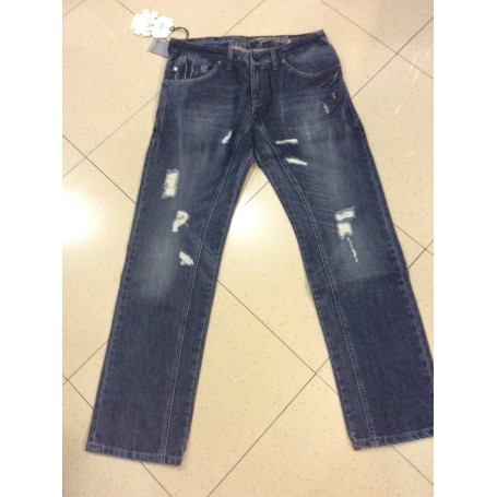 JEANS CLINK TETRA UOMO RAGAZZO STRAPPI CERNIERE PELLE TASCHE  MIS 31