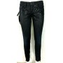 Jeans donna denise paiette slim elastic cerniera Nero Take Two tg 28