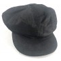 GAS AYKO CAPPELLO DONNA BASCO BERRETTO VELLUTO NERO FODERATO LOGO RICAMO