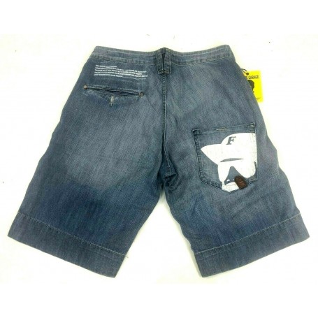 JEANS PANTALONCINI FRANKIE GARAGE PINOCCHIETTO UOMO LARGHI BERMUDA DENIM TG29
