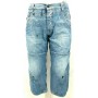 JEANS PANTALONCINI MET PUGNALE PINOCCHIETTO UOMO COMODI  BERMUDA DENIM TG 26