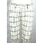 BERMUDA SABIA QUADRI PANTALONCINI  PINOCCHIETTO UOMO BIANCO QUADRETTI TGS