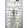 BERMUDA SABIA QUADRI PANTALONCINI  PINOCCHIETTO UOMO BIANCO QUADRETTI TGS