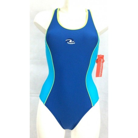 COSTUME PISCINA INTERO LIMA GIRL BAMBINA NUOTO MARE FODERATO BLUE AQR 8ANNI