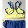 COSTUME PISCINA 2 PEZZI LIZARD BAMBINA NUOTO tg 8 ROYAL GIALLO ACQUARAPID