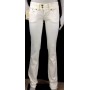 JEANS PANTALONI MET VITTORIA/S BIANCO DONNA ADERENTI VITA MEDIO SVASATO TG 30