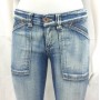 JEANS PANTALONI POPPY PANT DENIM MET DONNA  ADERENTI VITA BASSA CAVIGLIA TG 27