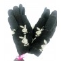GUANTI LANA PLAYBOY DONNA RAGAZZA UOMO INVERNALI NERI DOPP UNISEX  CON DITO