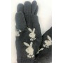 GUANTI LANA PLAYBOY DONNA RAGAZZA UOMO INVERNALI NERI DOPP UNISEX  CON DITO