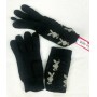GUANTI LANA PLAYBOY DONNA RAGAZZA UOMO INVERNALI NERI DOPP UNISEX  CON DITO