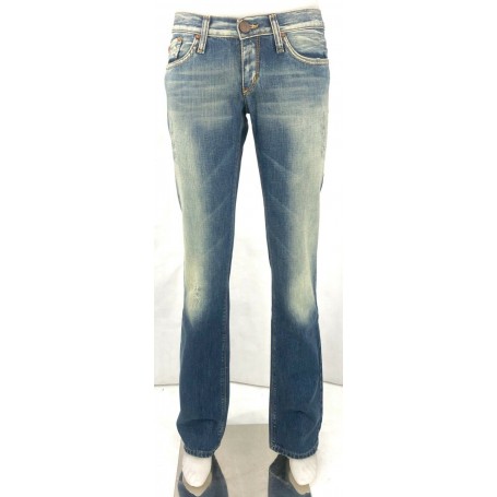 JEANS PANTALONE TAKE TWO KIMBERLY 06 ADERENTE ZAMPA DONNA VITA BASSA LAVAGGI 30