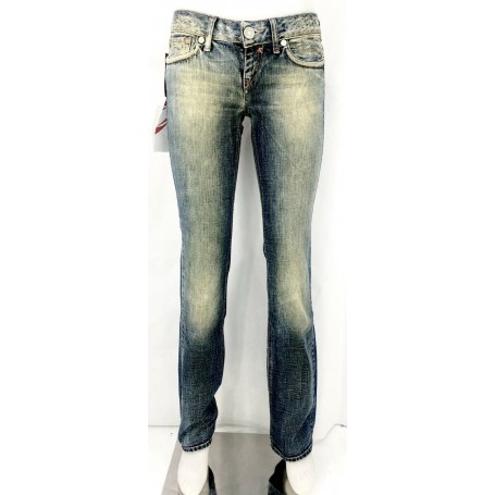 JEANS PANT TAKE TWO KITA F18 ADERENTE SVASATO DONNA VITA BASSA LAVAGGI TG 31