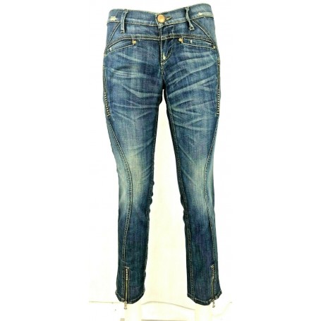 JEANS PANT TAKE TWO REXANNE ADERENTE DONNA VITA BASSA LAVAGGI CERNIERA CAVI 28