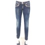 JEANS PANT TAKE TWO PEG F18 ADERENTE ZAMPA DONNA VITA BASSA LAVAGGI BLU tg 26