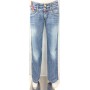 JEANS PANT TAKE TWO WIMEN AZUMA ADERENTE PALAZZO DONNA VITA BASSA LAVAGGI tg 26