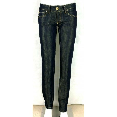 JEANS DONNA CLINK LEEDS PANTALONI ADERENTI SEMI ELASTICIZZATI BLU  IMPUNTURE tg 31