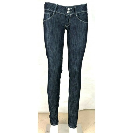JEANS DONNA MET ANGEL PANTALONI ADERENTI SEMI ELASTICIZZATI BLU LUCIDO TG 26