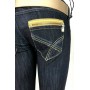 JEANS DONNA CLINK PHIC PANTALONI ADERENTI ELASTICIZZATI BLU CERNIERE TASCHE ORO tg 27