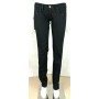 JEANS DONNA CLINK JADE PANTALONI ADERENTI ELASTICIZZATI NERO CERNIERE TASCHE tg 32