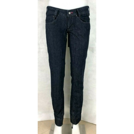 JEANS DONNA CLINK JENNA PANTALONI ADERENTI ELASTICIZZATI BLU RICAMO tg 28