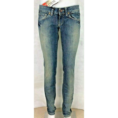 JEANS DONNA CLINK EPPY PANTALONI ADERENTI SEMI ELASTICIZZATO DENIM TG 30