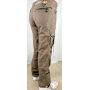 PANTALONE GOLDIGGA LEXICAN DONNA TASCHE CINTURA BROWN ESTIVO VITA BASSA CERNIERE S