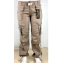 PANTALONE GOLDIGGA LEXICAN DONNA TASCHE CINTURA BROWN ESTIVO VITA BASSA CERNIERE M