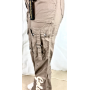 PANTALONE GOLDIGGA LEXICAN DONNA TASCHE CINTURA BROWN ESTIVO VITA BASSA CERNIERE M