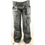 PANTALONE GOLDIGGA SHOUT DONNA TASCHE CINTURA NERO ESTIVO VITA BASSA CERNIERE S