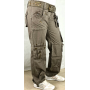 PANTALONE GOLDIGGA SHOUT DONNA TASCHE CINTURA MARRONI ESTIVO VITA BASSA CERNIERE XS