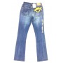 MELTIN POT JEANS PANTALONI NAFTIA SBIADITI DONNA ZAMPA ADERENTI  VITA MEDIA TG 26