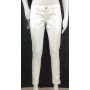 PANTALONI TAKE TWO DENISE METALLIZZATO ESTIVO LEGGERO BIANCO DONNA ADERENTI TG30