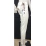 PANTALONI TAKE TWO DENISE METALLIZZATO ESTIVO LEGGERO BIANCO DONNA ADERENTI TG30