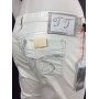 PANTALONI TAKE TWO DENISE METALLIZZATO ESTIVO LEGGERO BIANCO DONNA ADERENTI TG31
