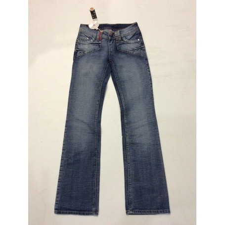 JEANS DONNA LEILA CLINK ADERENTE TESSUTO INVERNALE A ZAMPA  RAGAZZA TG 28