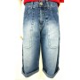 JEANS PANTALONI UMM HIP HOP BALLO UOMO LARGHI RAP CAVIGLIA BERMUDA DENIM TG 28