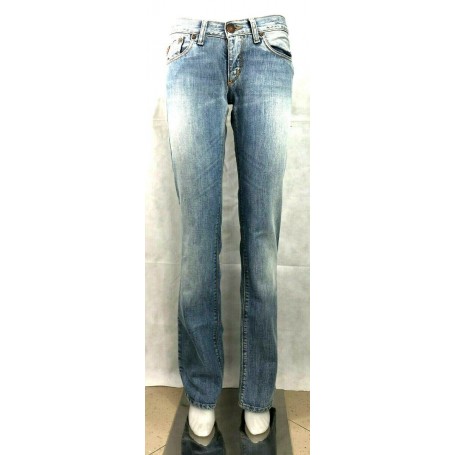 JEANS PANTALONE TAKE TWO KIMBERLY 01 ADERENTE ZAMPA DONNA VITA BASSA LAVAGGI 26