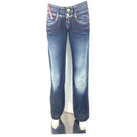 JEANS PANT TAKE TWO WIMEN ADERENTE PALAZZO DONNA VITA BASSA LAVAGGI TG 32