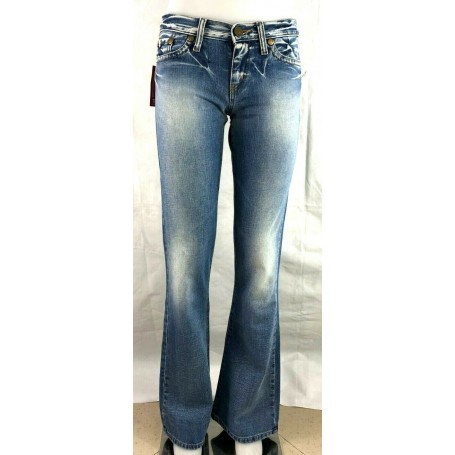 JEANS PANTALONE TAKE TWO LADY ADERENTE A ZAMPA DONNA VITA BASSA LAVAGGI TG 26