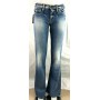 JEANS PANTALONE TAKE TWO LADY ADERENTE A ZAMPA DONNA VITA BASSA LAVAGGI TG 26