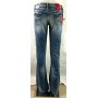 JEANS PANTALONE TAKE TWO LADY ADERENTE A ZAMPA DONNA VITA BASSA LAVAGGI TG 26