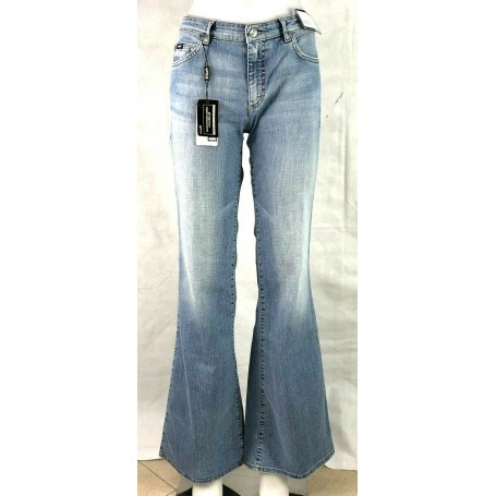 JEANS PANTALONE GAS VIVIENNE/S BROKEN DENIM ZAMPA DONNA VITA BASSA LAVAGGi tg32