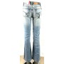 JEANS PANTALONE GAS VIVIENNE/S BROKEN DENIM ZAMPA DONNA VITA BASSA LAVAGGi tg32