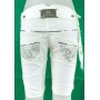 PANTALONCINO PINOCCHIETTO BERMUDA ANGEL DEVIL BIANCO ESTIVO DONNA STOCK  tg 30