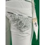 PANTALONCINO PINOCCHIETTO BERMUDA ANGEL DEVIL BIANCO ESTIVO DONNA STOCK  tg 30