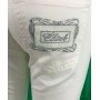 PANTALONE CLINK EPPY BIANCO ESTIVO COTONE SLIM STRASS DONNA STOCK tg26
