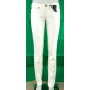 PANTALONE CLINK EPPY BIANCO ESTIVO COTONE SLIM STRASS DONNA STOCK tg30
