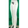 PANTALONE CLINK EPPY BIANCO ESTIVO COTONE SLIM STRASS DONNA STOCK tg31