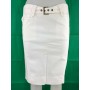LONGUETTE DENNI MOHAVE BIANCA DONNA GONNA GINOCCHIO COTONE ELASTICIZZATO TG25