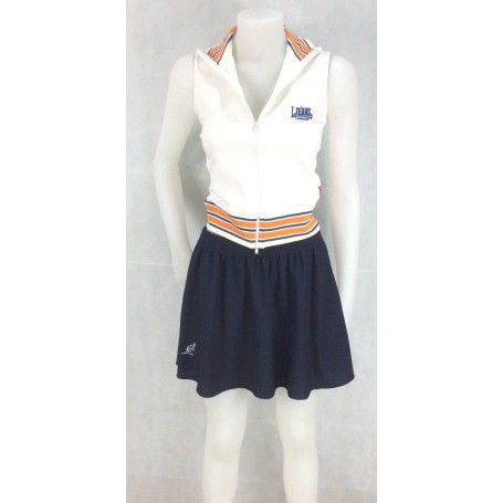 MINI GONNA TENNIS AUSTRALIAN DONNA  RAGAZZA  BLU TECNICO STOCK POLIESTERE TG 40